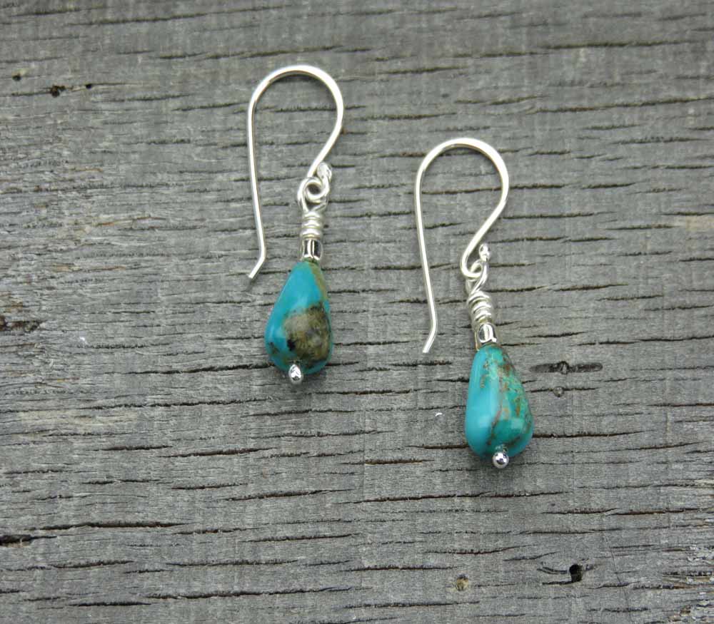 Dew Drop Turquoise Earrings C